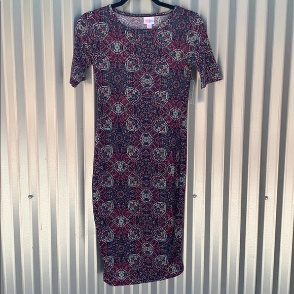 NWT Lularoe Julia Print Dress XXS - Picture 1 of 7